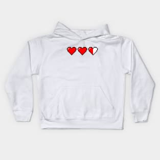 2.5 of 3 Pixel Hearts Kids Hoodie